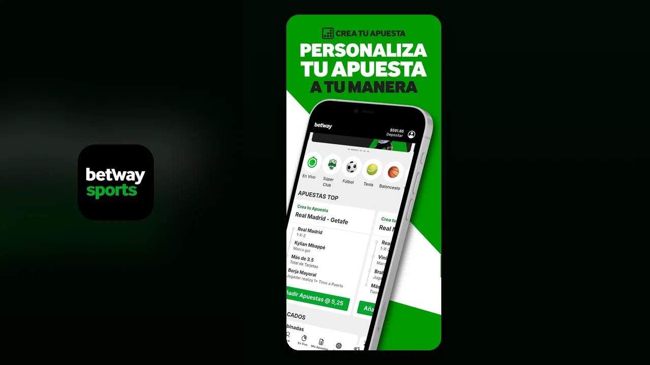 Captura oficial de la app de Betway en la App Store de España